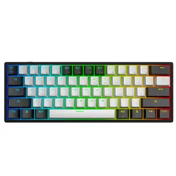60% Mini Mechanical Gaming Keyboard , E-Yooso 68 Võtmed Traadiga RGB Taustavalgustusega tolmukindel Lüliti Kompaktne Disain Arvuti