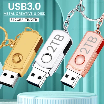 Usb 3.0 Pendrive 1TB kiire Pen Drive 2TB Metallist Veekindel Usb Flash Drives 512 GB TÜÜP-C Memoria Usb Stick 2023