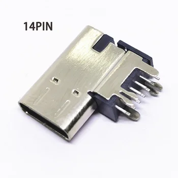 2tk 5tk USB Type-c-14 Pin-Pool needleMount Socket Connector Kõrge Kvaliteedi Usb-C Emane Pesa Pesa Pesa 90 kraadi