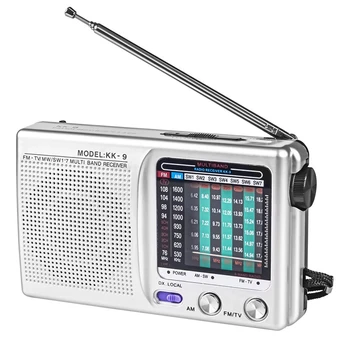AM/FM/SW Kaasaskantav Raadio Tegutses Siseruumides, Väljas ja Erakorralise Kasutada Raadio Kõlar & Kõrvaklappide Pesa,Hõbedane