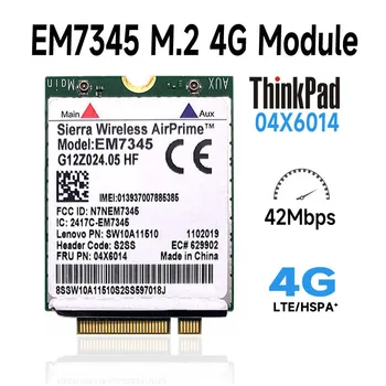 Sierra Wireless EM7345 GOBI5000 4G LTE-HSPA+ GPRS WWAN NGFF Kaardi FRU:04X6014 Lenovo Thinkpad T440 W540 T440P X240 L540 X250