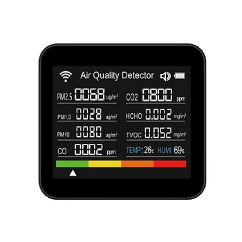 14 1 õhukvaliteedi Monitor, WiFi Smart CO2-PM2.5 TVOC CH2O Temperatuuri ja Niiskuse Anduri mobiili APP pult, Sto