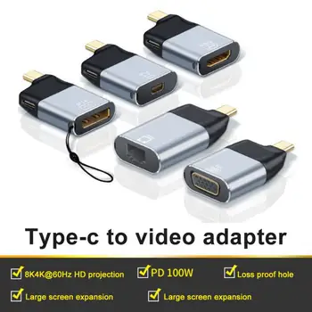 mini USB Adapter, Tüüp-C HDMI-ühilduvate/Dp/Mini Dp/Vga/RJ45 PD 100W Kaabel 4K Converter kiire laadimine Adapteri Huawei