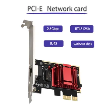 PCI-E Gigabit ethernet Kaardi RJ-45 LAN Adapter Lauaarvuti võrgukaart arvuti tarvikud Mäng PCI-E Kaart 2.5 Gbps (high-speed
