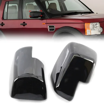 1 Paar Läikiv Must Auto Rearview Mirror Cover Caps Land Rover LR2 LR3 Discovery 3 Freelander 2 Ja Range Rover Sport
