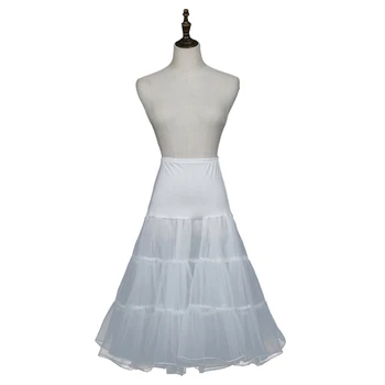Naiste Seelikud Valge Crinoline Petticoat Vintage Pool Underskirt