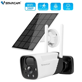 Väljas Päikese IP Kaamera 3MP, WiFi, Kaamera päikesepaneel Akut PIR Liikumisanduri Häire kahesuunaline Audio Security Cam