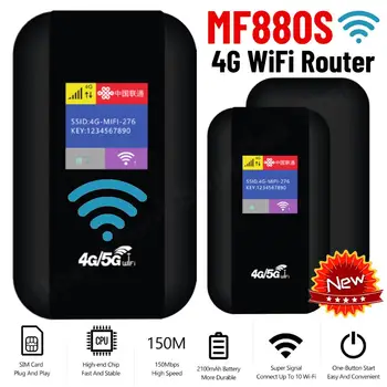 MF880S 4G Lte WiFi Ruuter Kaasaskantav Mobiilne Hotspot 2100mAh 150Mbps Wireless Router SIM-Kaardi Pesa Repeater Väljas Kodus