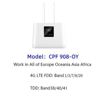 4G Wifi Router 150Mbps Koos 2X Antenn Sisseehitatud SIM-Kaardi Pesa Toetab Max 20 Kasutajat (USA Pistik)