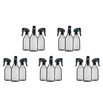 Plastic Spray Pudelid Puhastus Lahendusi,10OZ Korduvkasutatavad Tühi Konteiner Vastupidav Musta Vallandada Prits, 15Pack