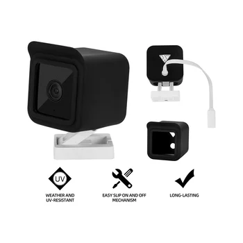 2tk Veekindel Silikoon puhul Wyze Cam V3 Turvalisuse Kaamera Kate Nahk Tarvikud Must