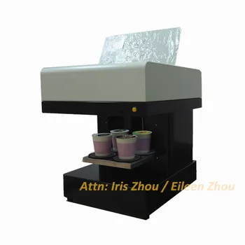 4 tassi Selfie latt kohvi printer pärit Hiina Avatava printer, Kõrge resolutsiooniga kohvi printer müügiks