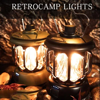 Retro Kaasaskantav Telkimine Laterna Väljas Petrooleumi Vintage Laagris Lamp 3 Valgustus Režiimid Telk Tuli Matkamine Mägironimine Hoovis