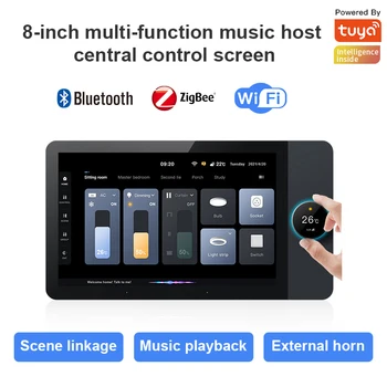 Tuya Smart 8-tolline Multifunktsionaalne Kontrolli Ekraani Tausta Muusika Host, Smart Home Süsteemi Nupp Kesk-juhtpaneel Hääl Lüliti