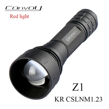 Konvoi Z1 KR CSLNM1.23 Led Zoomable Punase Valgusega Taskulamp Suure Võimsusega Välklamp Käsitsi Välgu Valgust Zoom-Lambi 21700 Laterna Kalapüük
