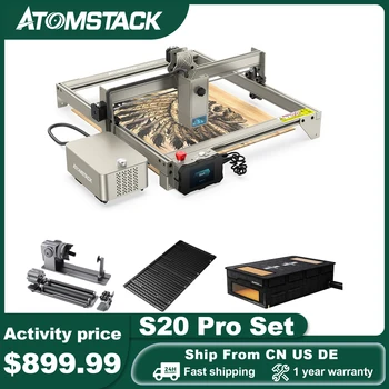 ATOMSTACK S20 Pro Set 130W Laser Graveerija Masin Õhu Aidata 410*400mm Fikseeritud Fookus Offline Graveerimine Metalli CNC Printer